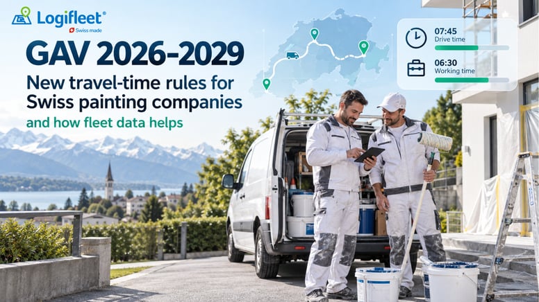GAV 2026–2029 -&nbsp;New Travel-Time Rules for Swiss Painting Companies - and How Fleet Data Helps